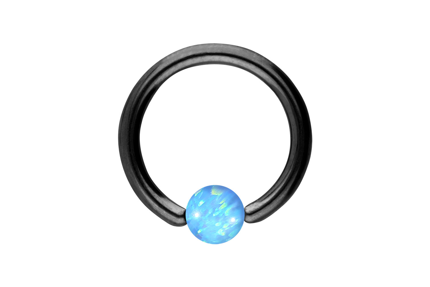 Chirurgenstahl Klemmkugelring Piercing SYNTHETISCHER OPAL